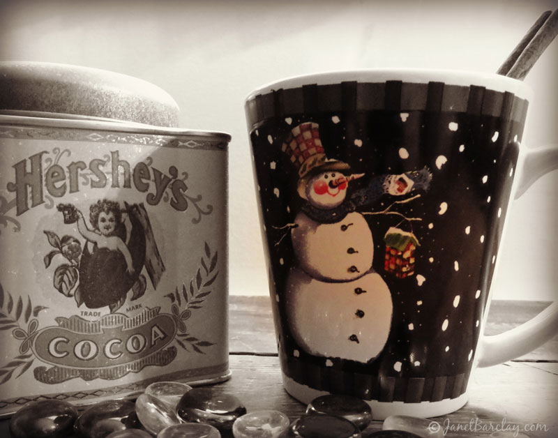 A photo of hot cocoa, representing warm wishes