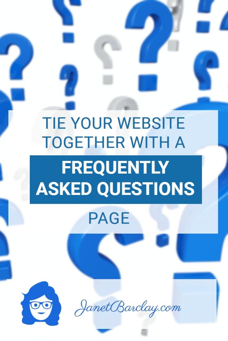 Tie your website together with a Frequently Asked Questions page